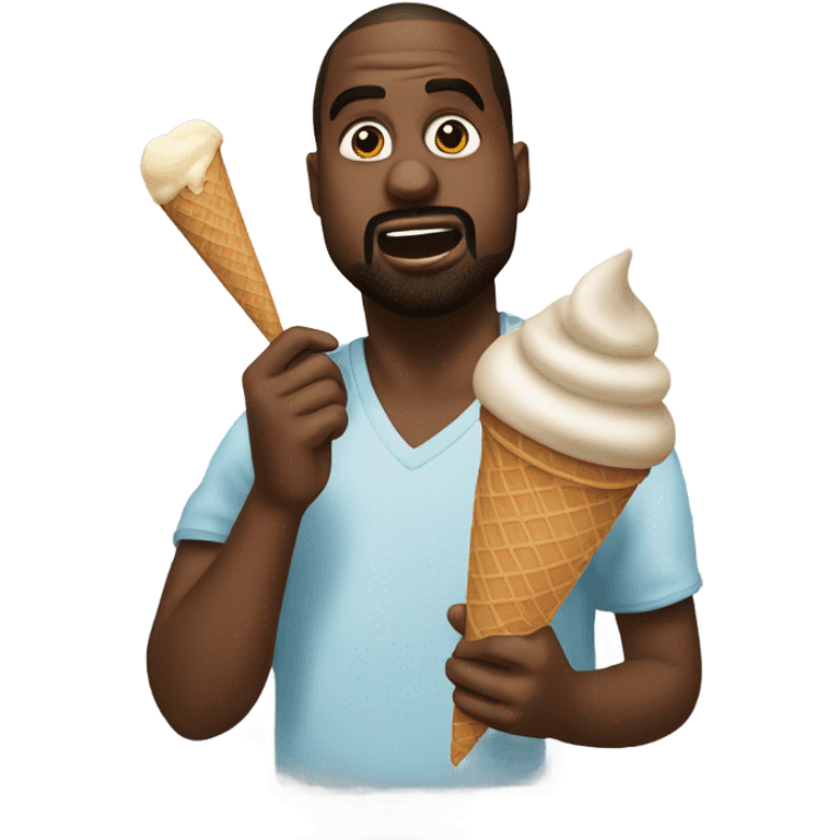 kanye west eating icecream  emoji