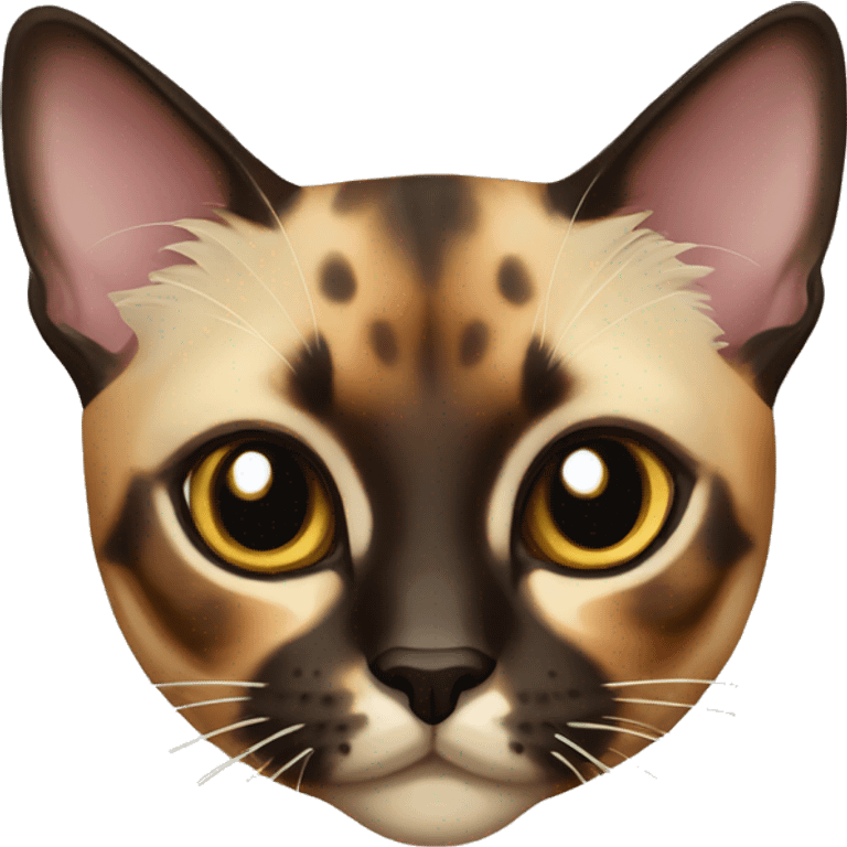 tortoiseshell siamese cat emoji