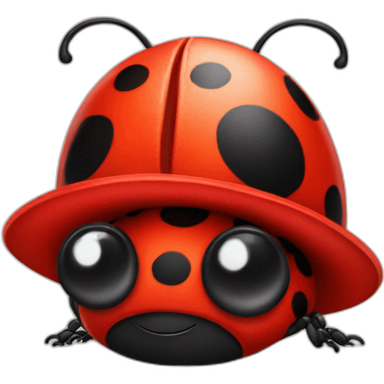 lady bug in a hat emoji