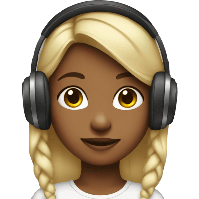 Girl with headphones emoji