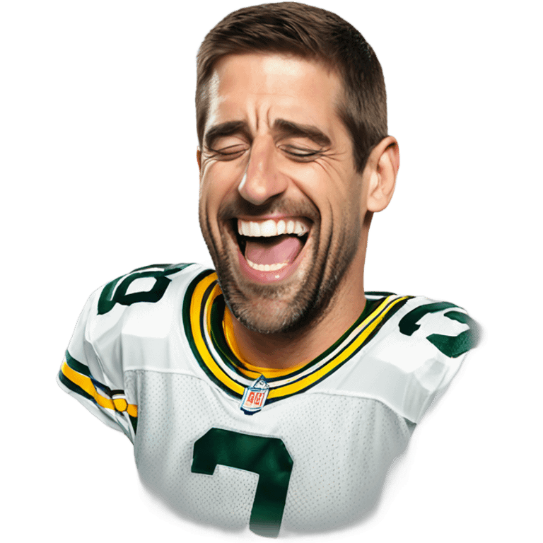 Aaron Rodgers laughing emoji