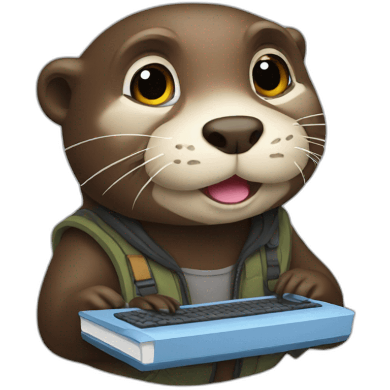 Otter programmer emoji