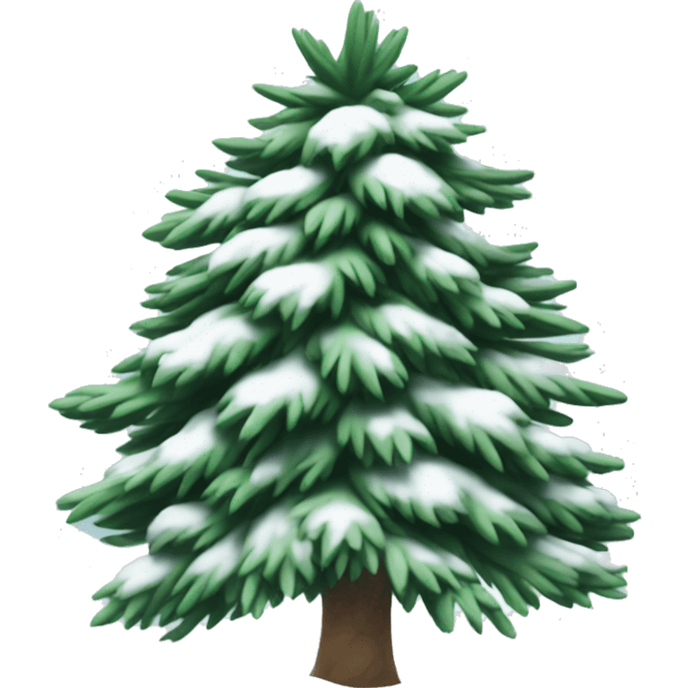 Snowy pine tree emoji