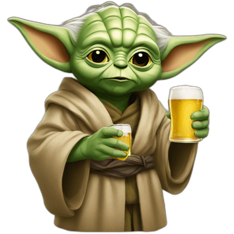 Yoda drinking beer in germany emoji