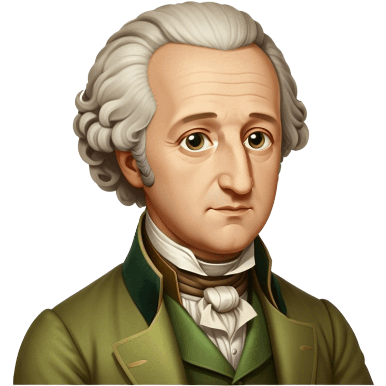 Cinematic Realistic Johann Wolfgang von Goethe Portrait Emoji, depicted as an intellectual literary giant with a thoughtful gaze and refined attire, rendered with detailed textures and warm classical lighting that captures his enduring literary influence. emoji