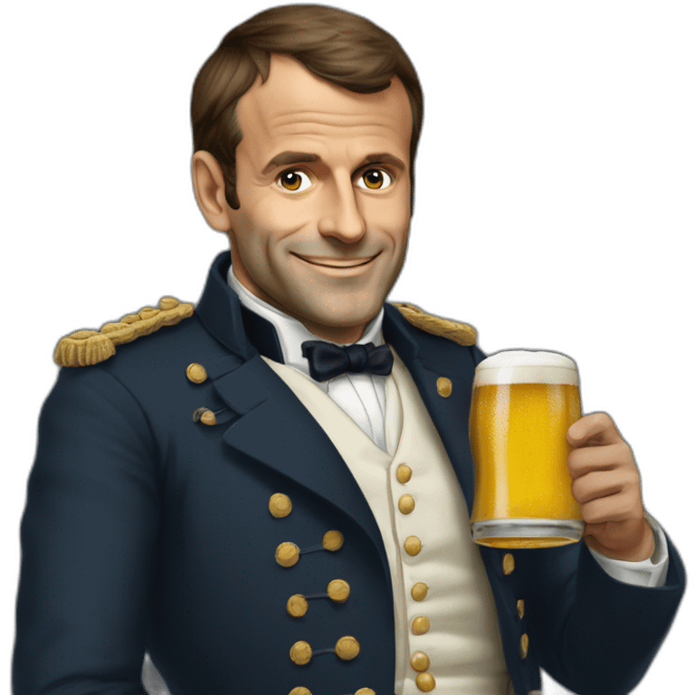 Emanuel  Macron bière emoji