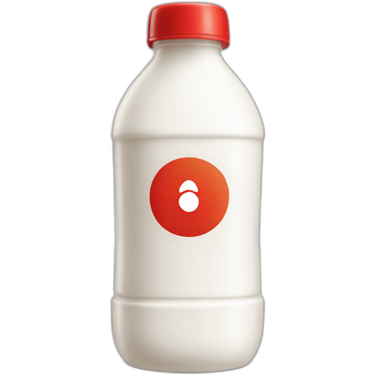 Yakult-probiotic-yogurt-drink-plastic-bottle-with-red-cap emoji