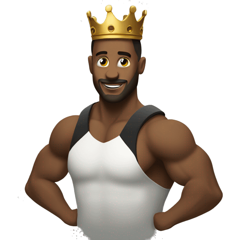 King practicing Crossfit emoji