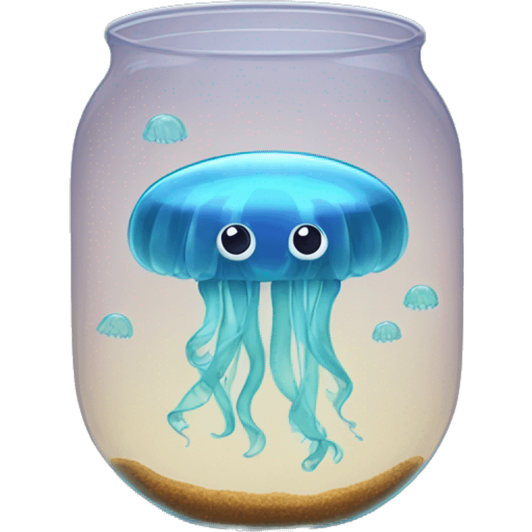 Jellyfish in a fishbowl emoji