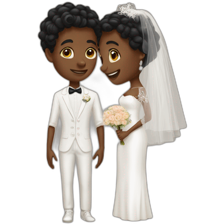 Wedding black boy emoji