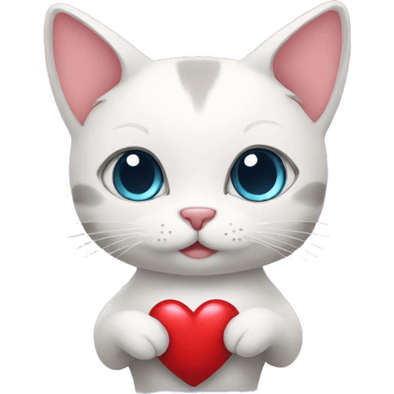 cat holding heart emoji