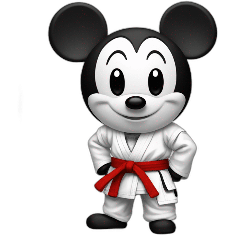 Mickey Mouse wearing BJJ gi emoji