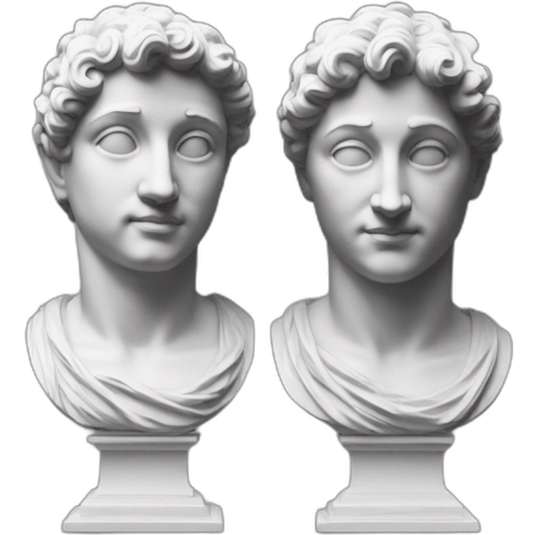 two friends roman statues emoji