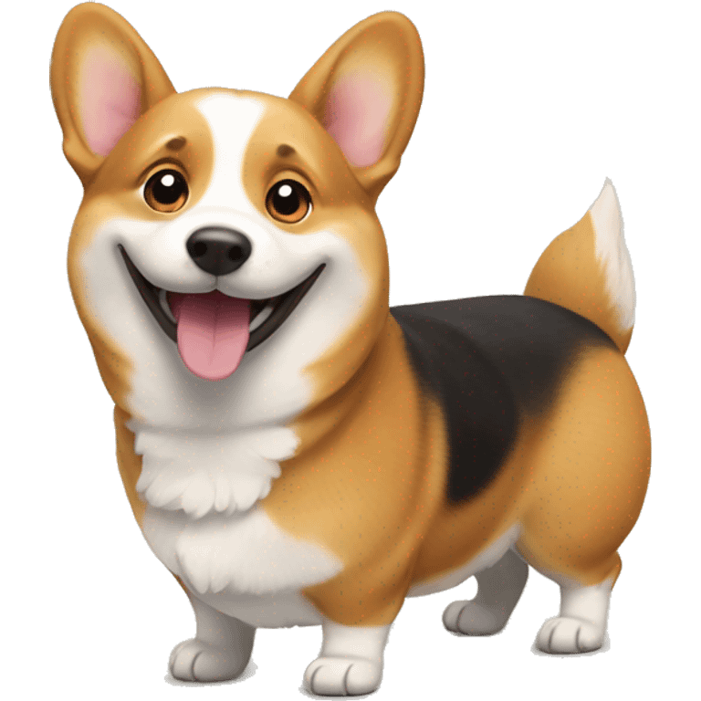 Happy corgi emoji