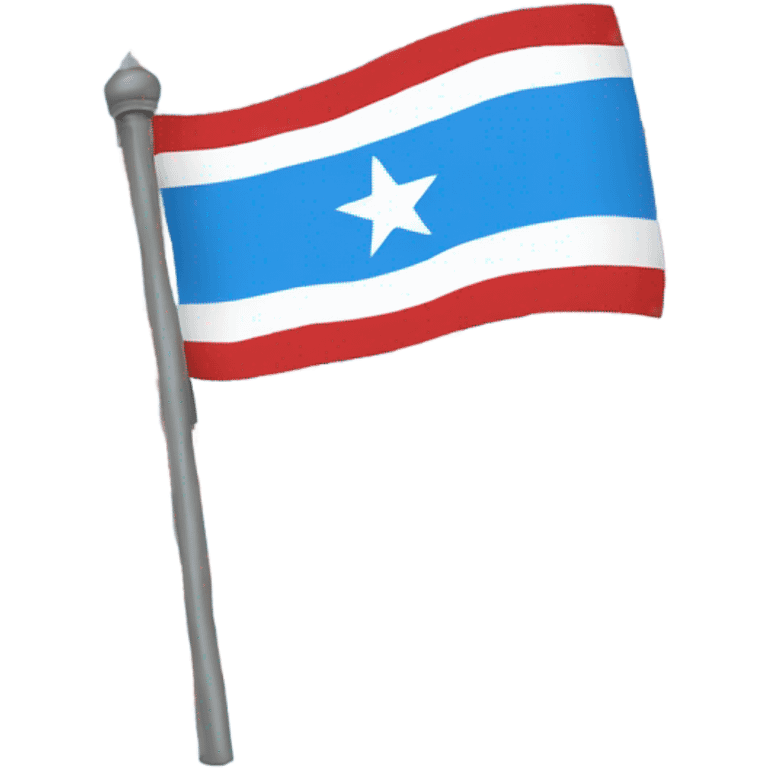 Puerto rico light blue flag emoji