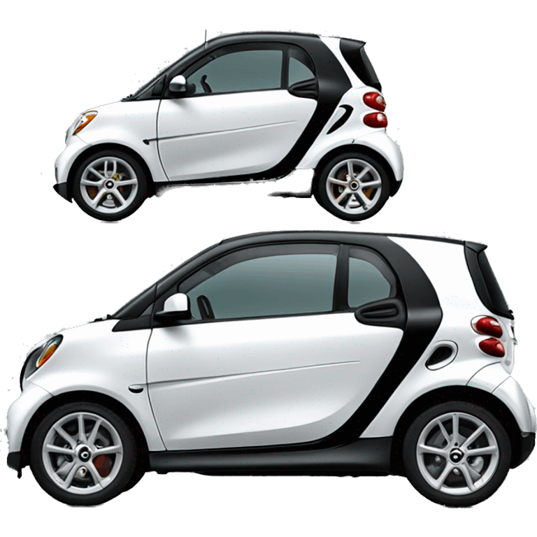 white smart fortwo 2012 side view emoji