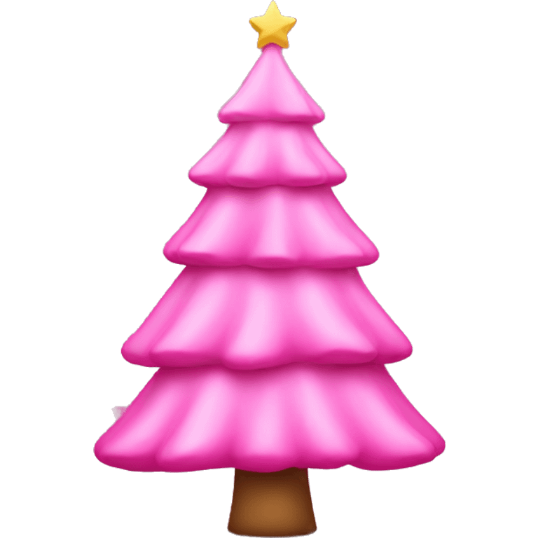 Pink Christmas tree emoji