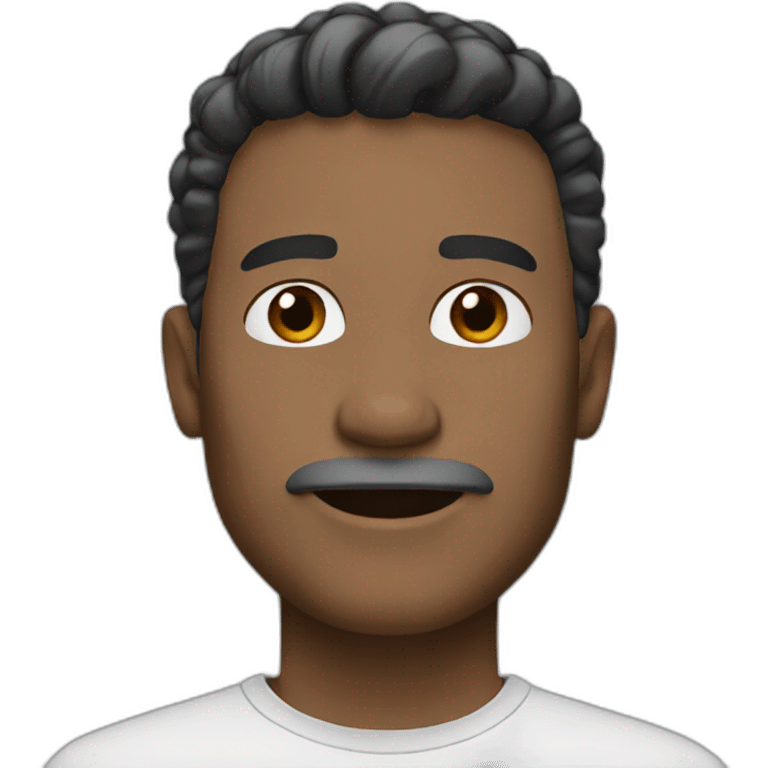 White Dad White and black Hair emoji