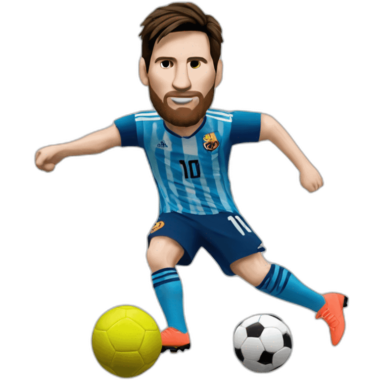 Lionel messi kicking the ball emoji