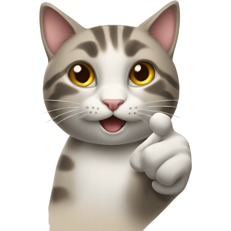 cat with thumb up emoji