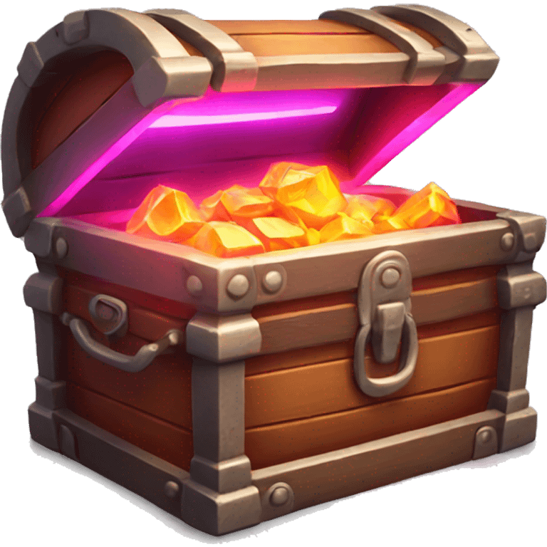 treasure chest red glowing neon emoji