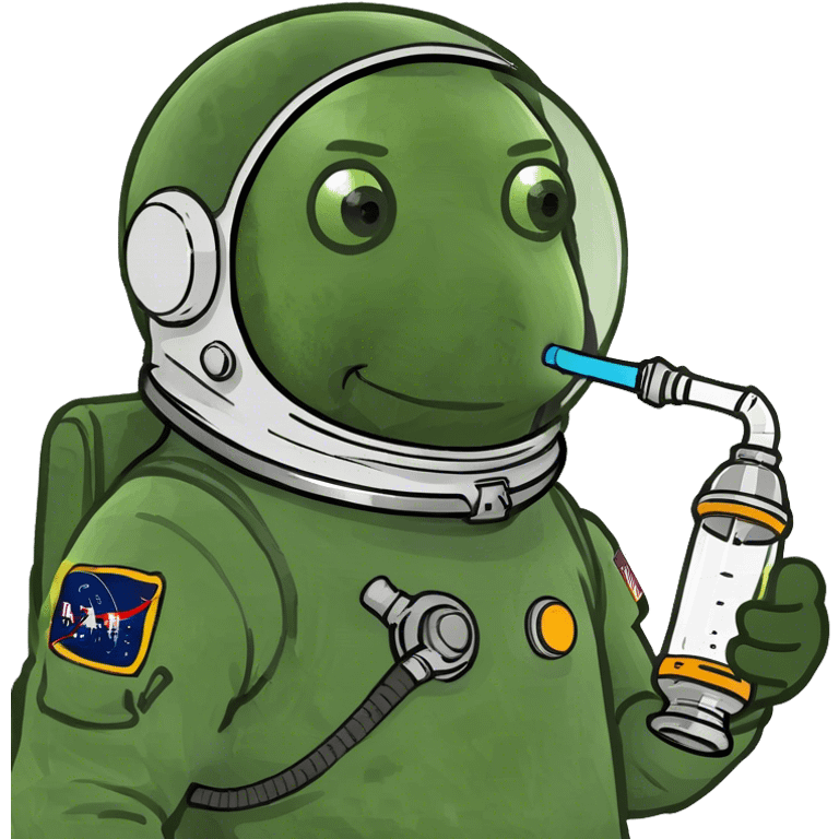 Astronaut on mars smoking a bong  emoji