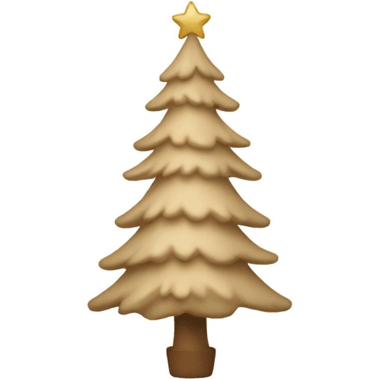 beige Christmas tree emoji