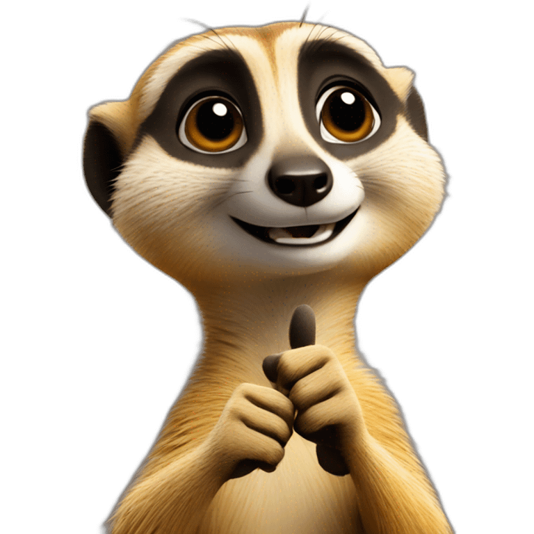 meerkat shows thumbs up emoji