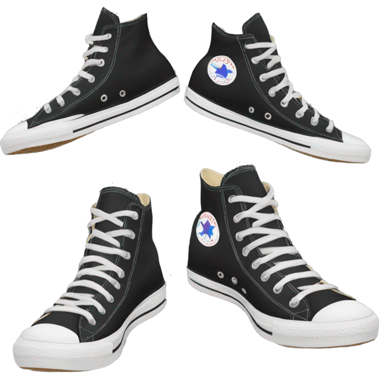 black converse all star chuck taylor high emoji