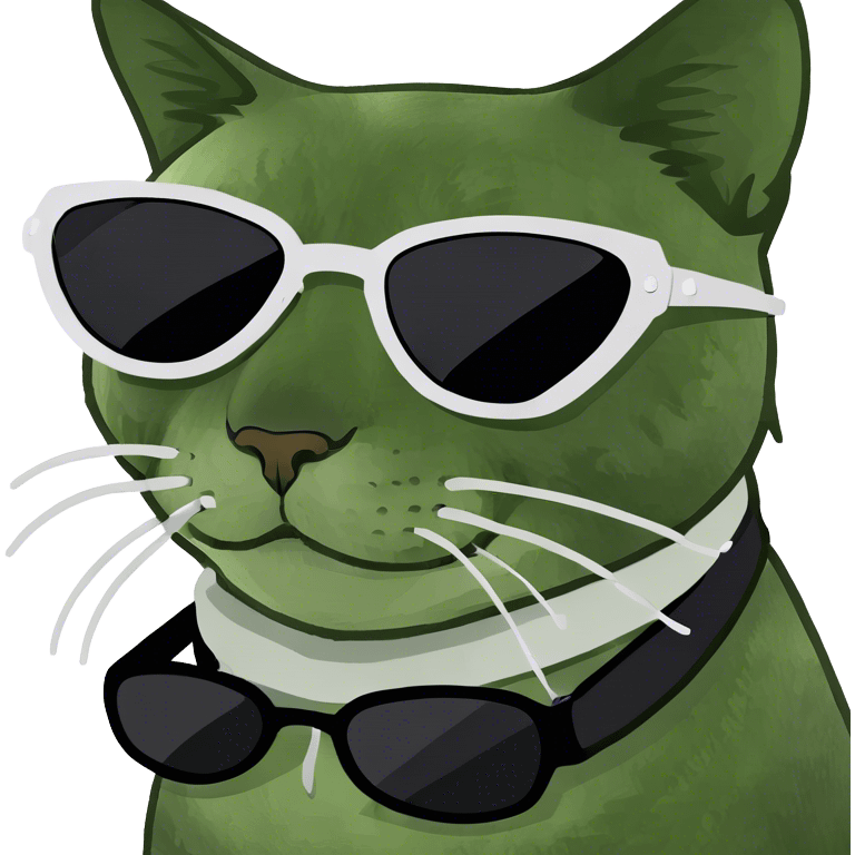 Cat with sunglasses emoji