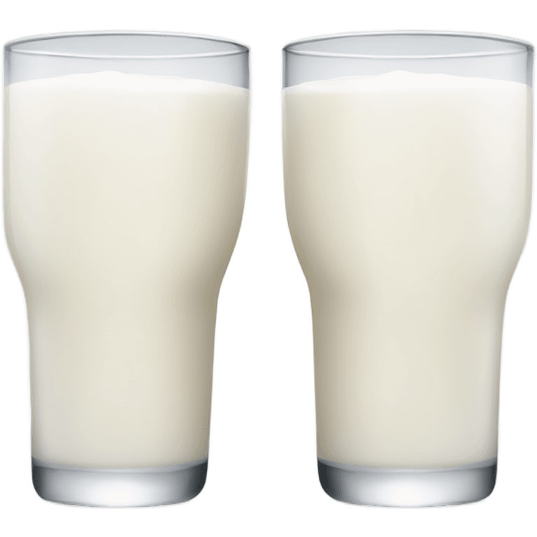 two glasses with milk cheers emoji