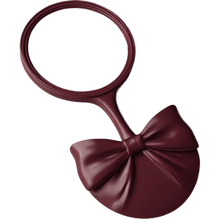 Vintage mivintage mirror with handle and burgundy bow emoji