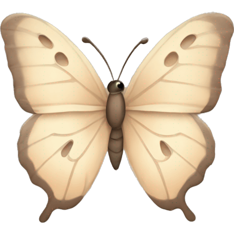 Adorable beige pastel butterfly emoji