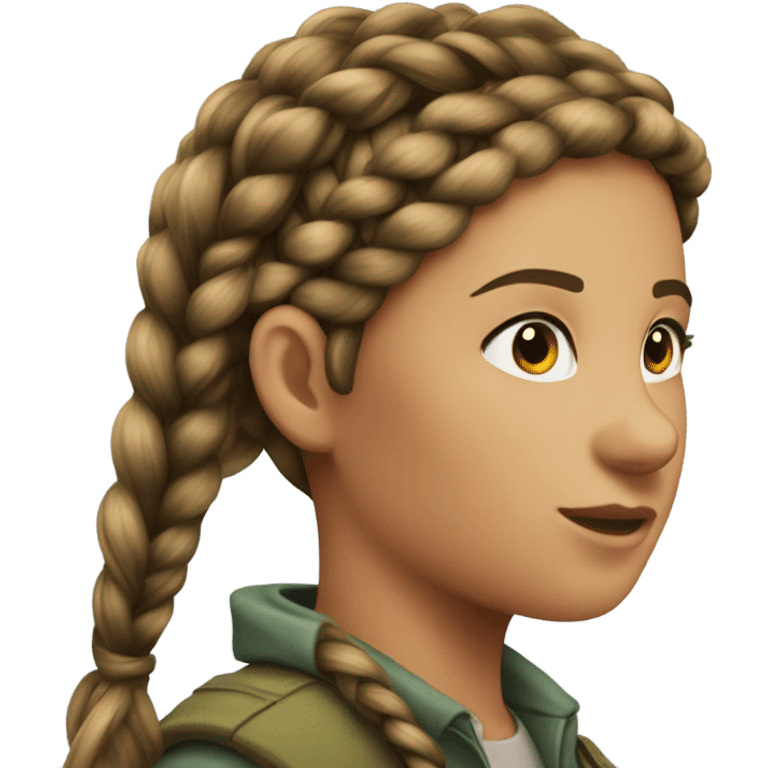 Braided hair upland hunter girl emoji