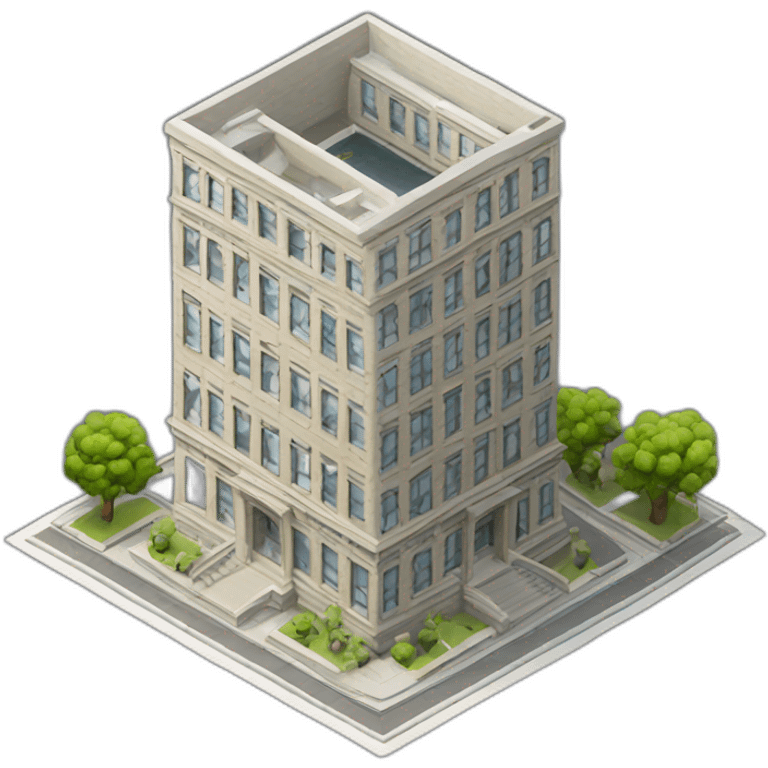 building model isometric new york emoji