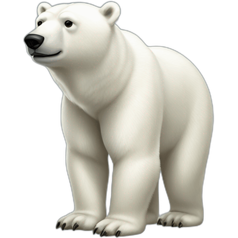 Polar bear full body looking away emoji