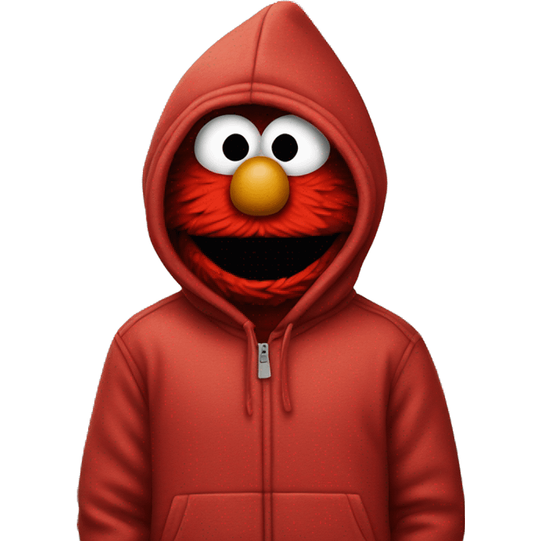 Elmo wearing a hoodie  emoji