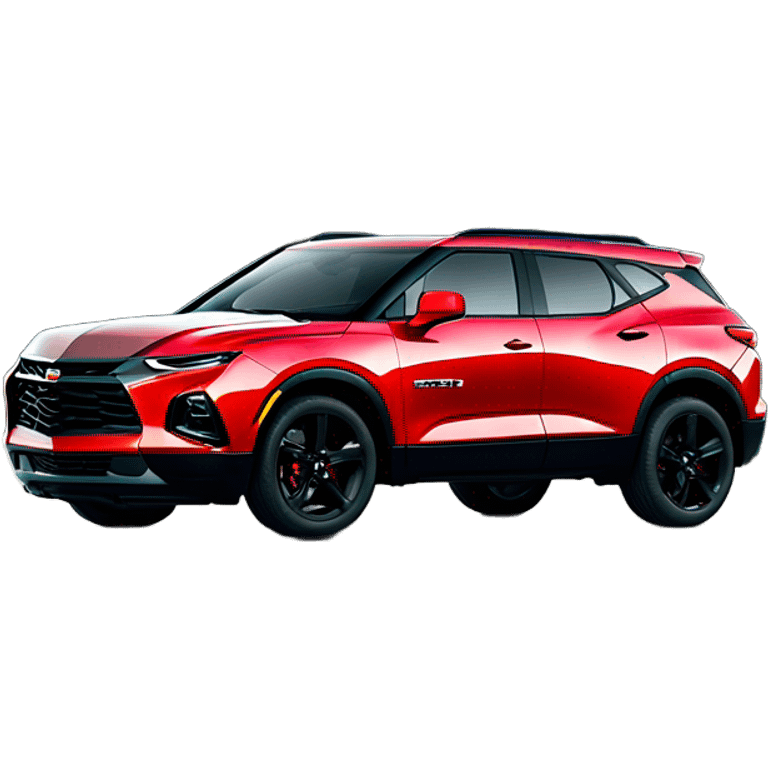 2020 red Chevrolet blazer black wheels black logo emoji