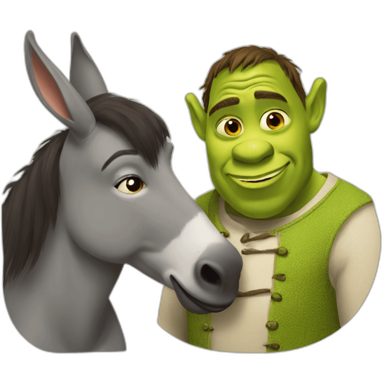 shrek kissing donkey emoji