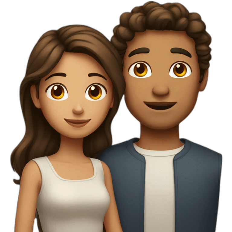 latino man and girl with brown hair and freckles emoji