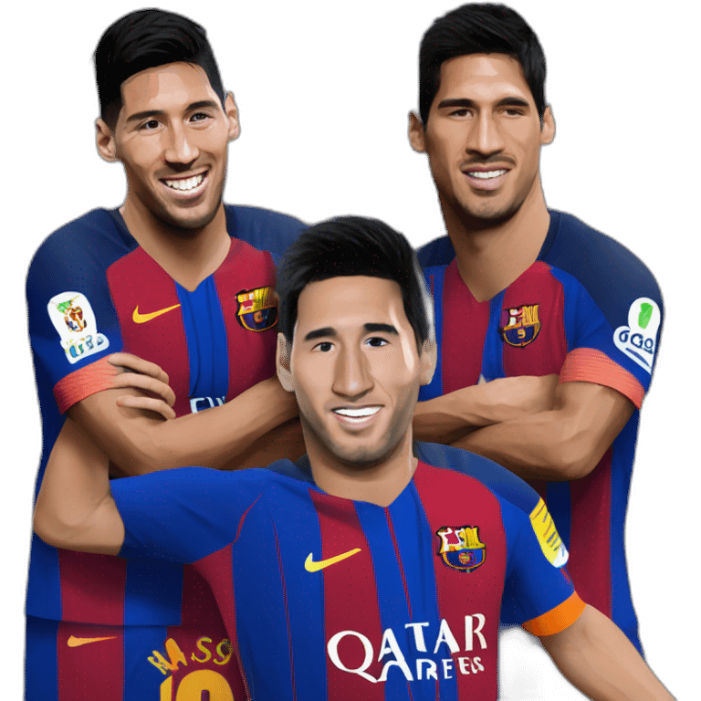 Messi neymar and luis suarez emoji