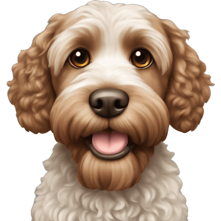 a brown cockapoo emoji