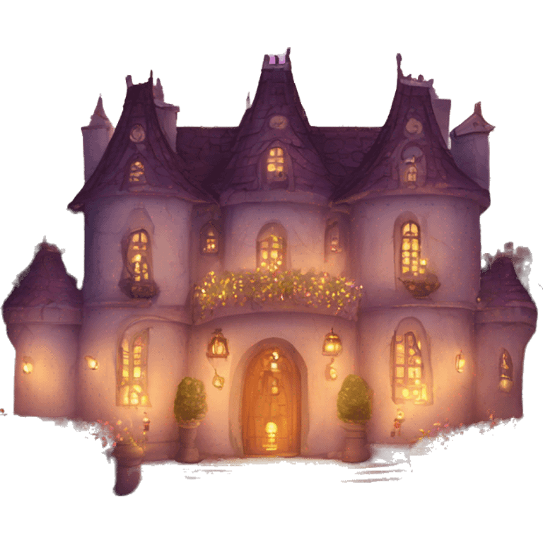 Fantasy mansion fairy lights candles cosy palace emoji