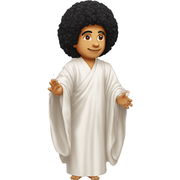 Sathya sai baba black hair with robe  emoji