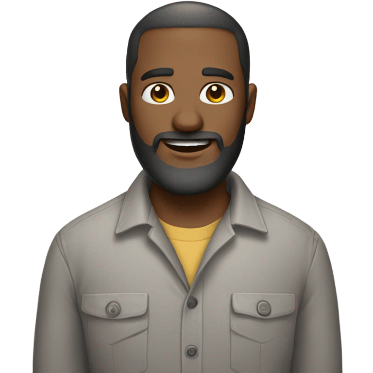 friendly bearded man in shirt emoji