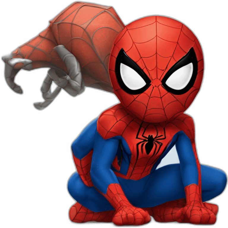 Spider-Man sur un éléphant emoji