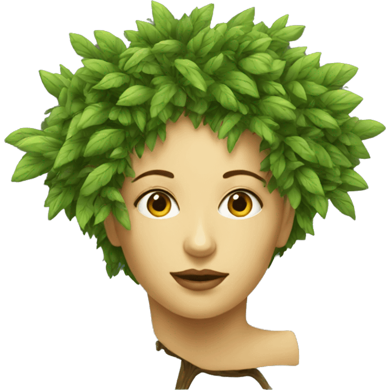 driade tree woman face emoji