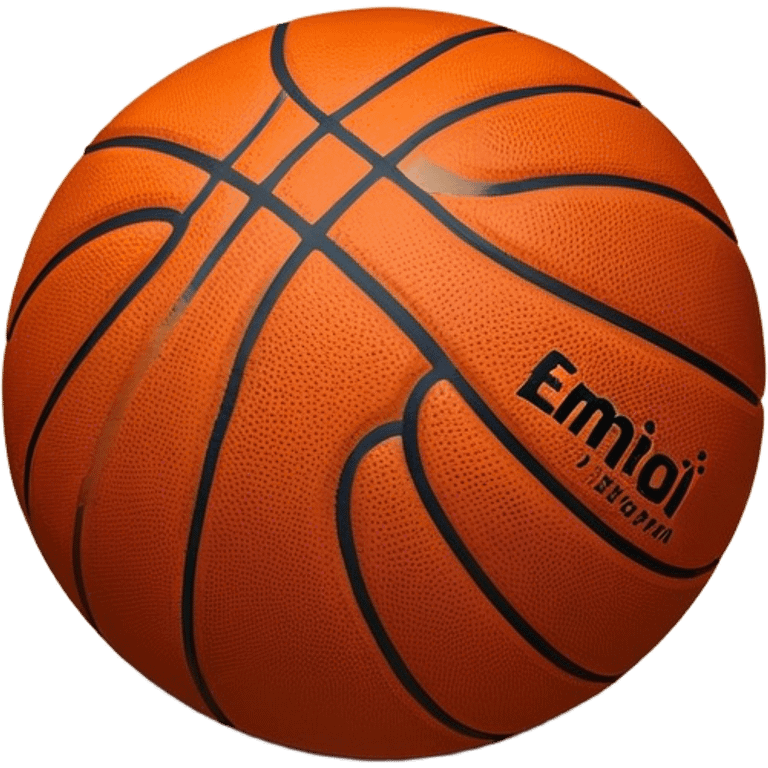 Cinematic Realistic image of a basketball resting on a polished court surface, with finely detailed textures and subtle reflective highlights, evoking a sense of calm before the game’s intensity emoji