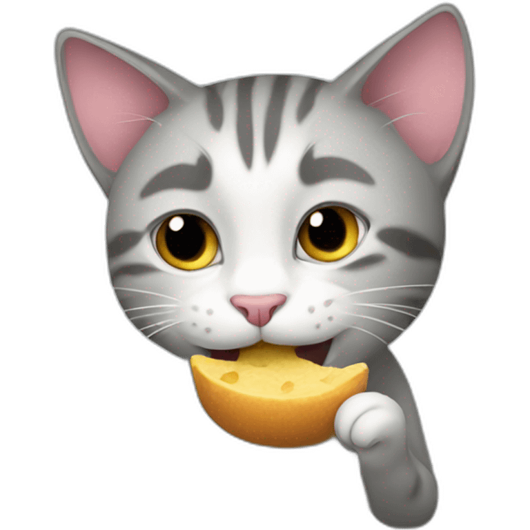 Cat eating emoji