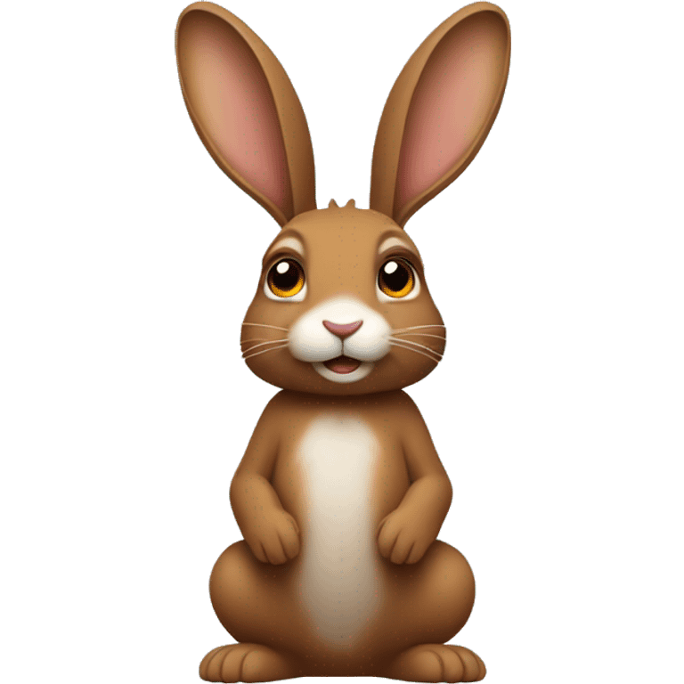 brown rabbit standing on back legs emoji